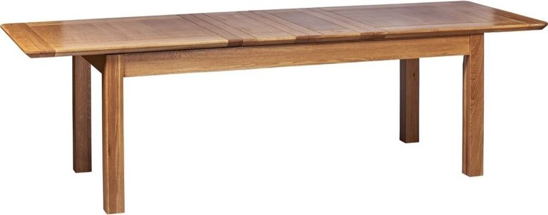 Shaker Oak Large 8-10 Seater Extending Dining Table - 203.4cm-269.8cm