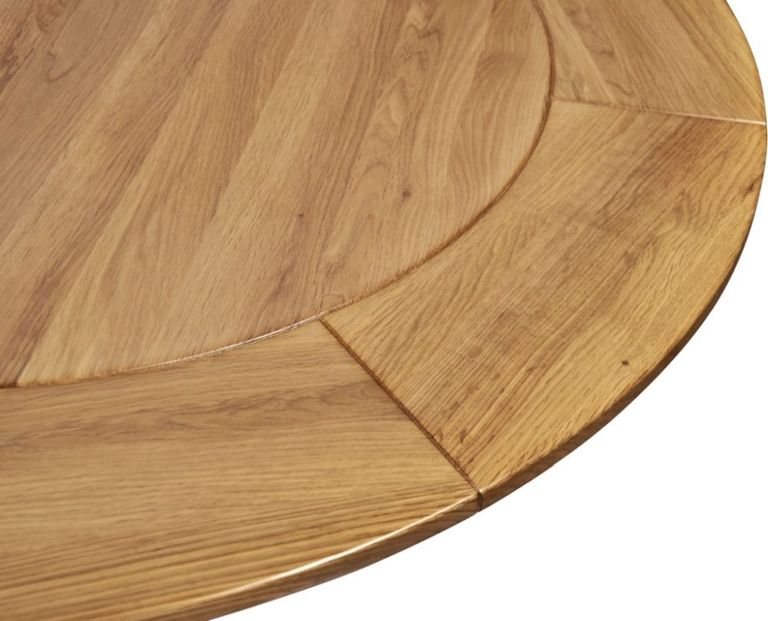 Shaker Oak Large D-End 6-8 Seater Extending Dining Table - 161.5cm-211.5cm