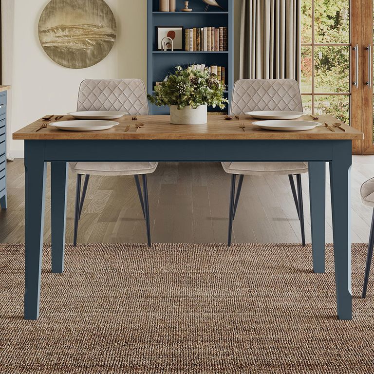 Signature Blue Dining Table - 4 Seater - 140cm