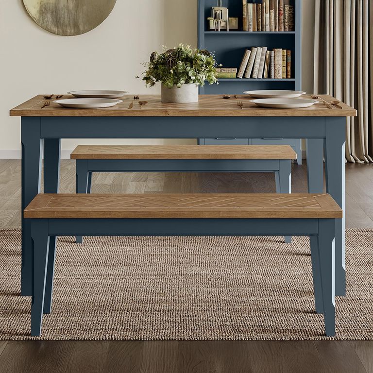 Signature Blue Dining Table - 4 Seater - 140cm