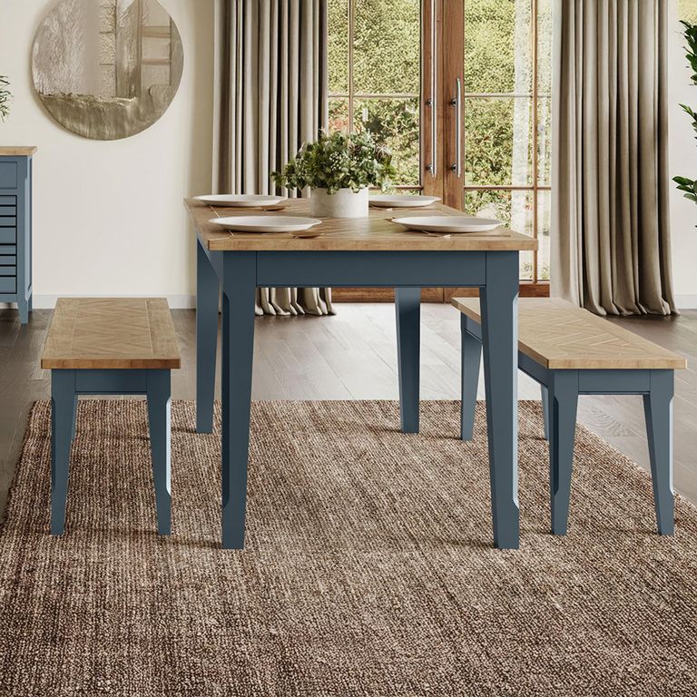 Signature Blue Dining Table - 4 Seater - 140cm