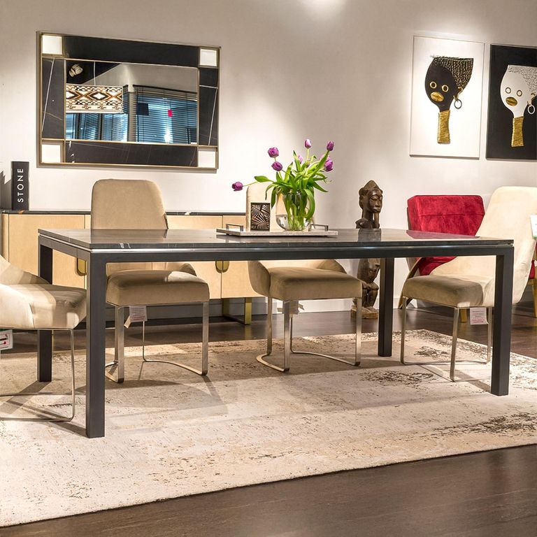 Stilo Dining Table - Marble with Metal Base - Variation Available