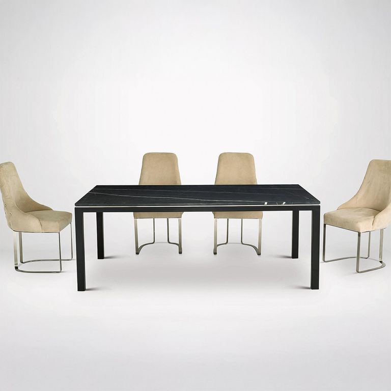 Stilo Dining Table - Marble with Metal Base - Variation Available