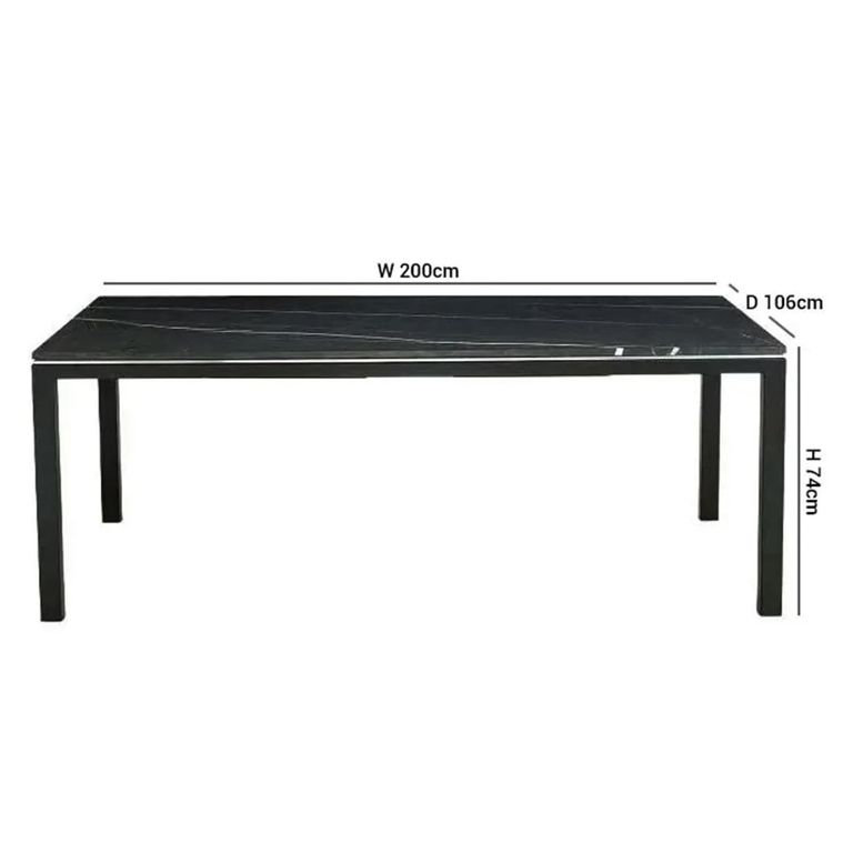 Stilo Dining Table - Marble with Metal Base - Variation Available