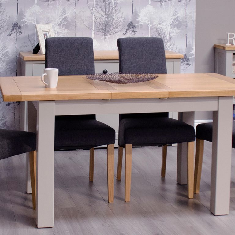 Diamond Painted Extending Dining Table - 4-6 Seater - 120cm-153cm