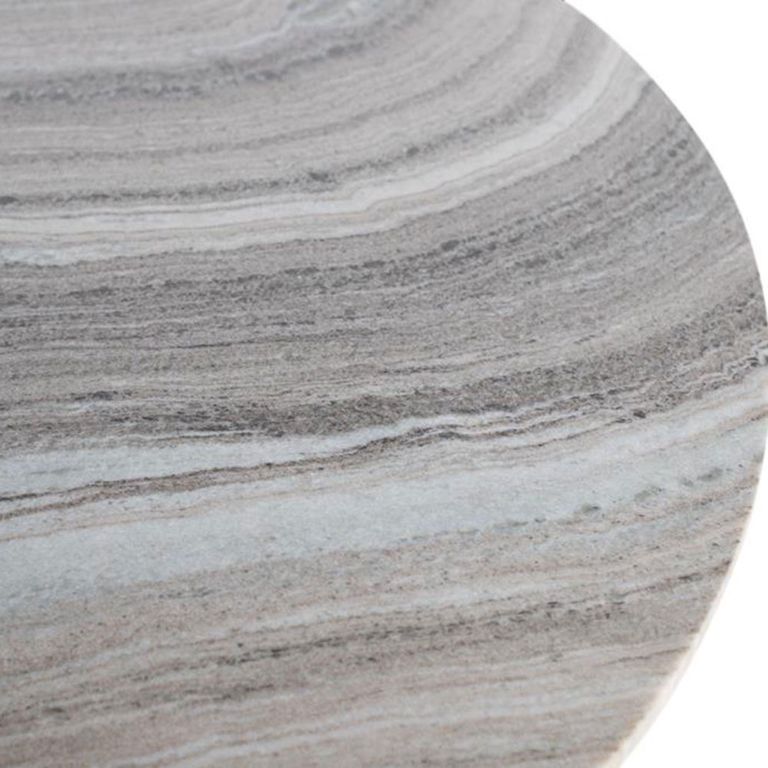 Taranto Dining Table - Grey Marble - 4 Seater - 120cm - Round Pedestal