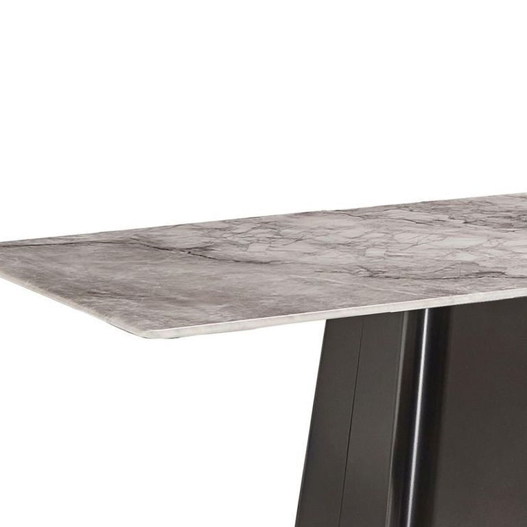 Telma 6 Seater Ash Grey Marble Dining Table - Sizes Available