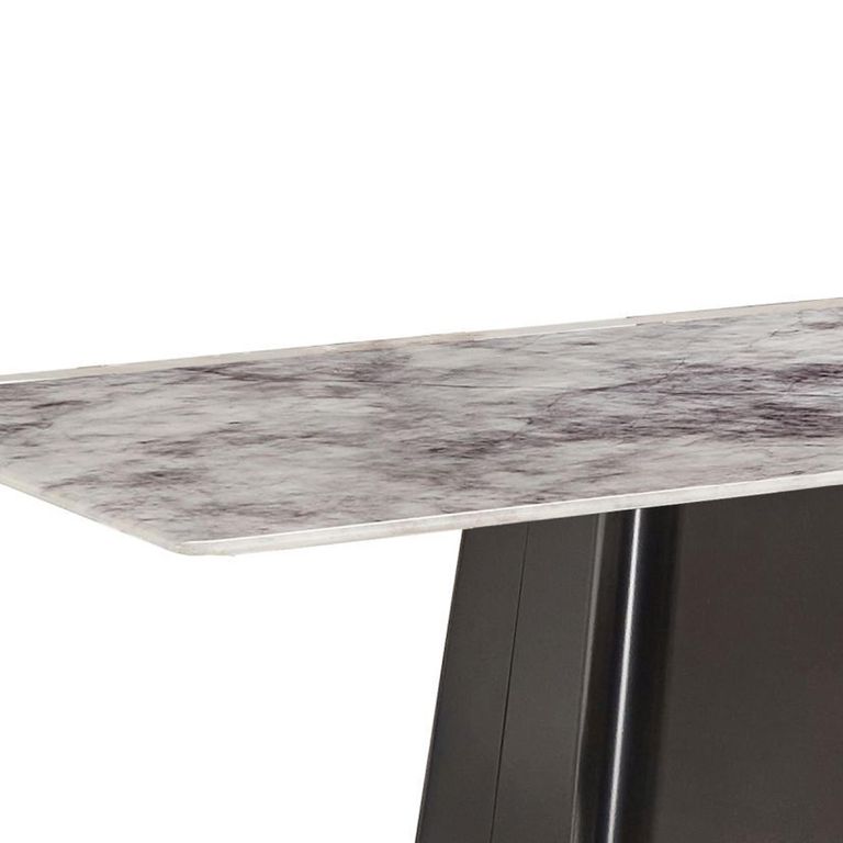 Telma 6 Seater Supreme Grey Marble Dining Table - Sizes Available