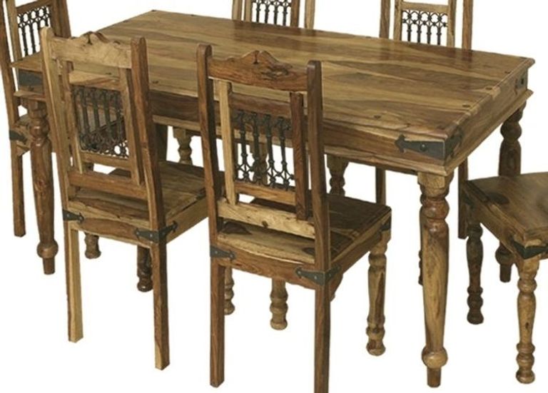 Thacket Sheesham Wood 6 Seater Dining Table