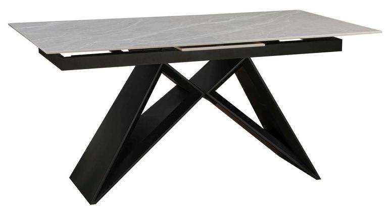 Tinsley Argento Grey Ceramic 6-8 Seater Extending Dining Table - 160cm-200cm
