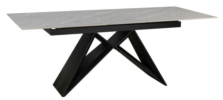 Tinsley Argento Grey Ceramic 6-8 Seater Extending Dining Table - 160cm-200cm
