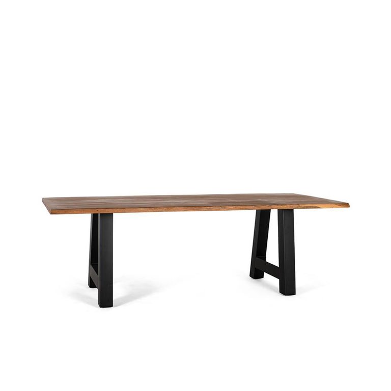 Trento Dining Table - Acacia Wood and Metal - 8 Seater - Sizes Available