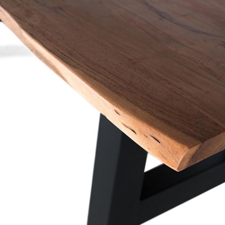 Trento Dining Table - Acacia Wood and Metal - 8 Seater - Sizes Available