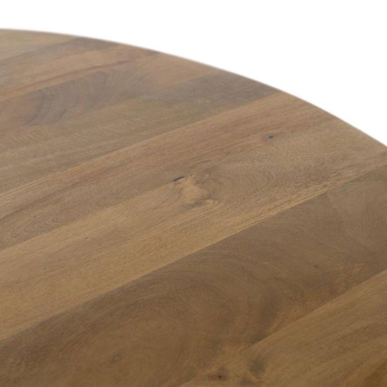 Trieste Dining Table - Natural Mango Wood - 6 Seater - 150cm - Round Pedestal