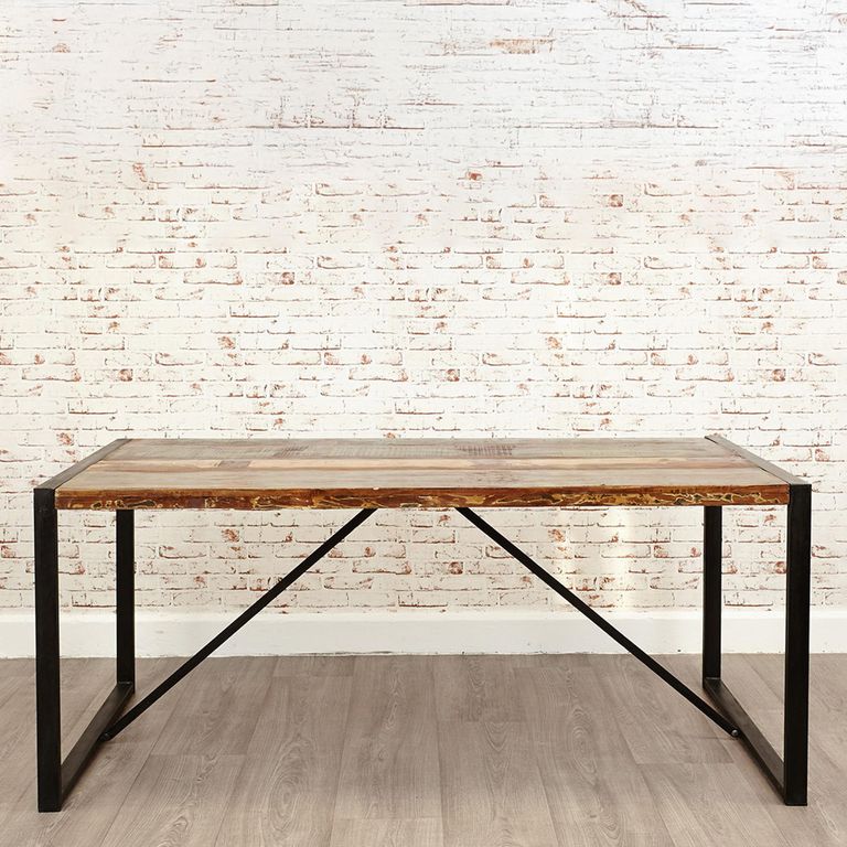 Urban Chic Reclaimed Wood Dining Table - 6 Seater - 180cm - Large