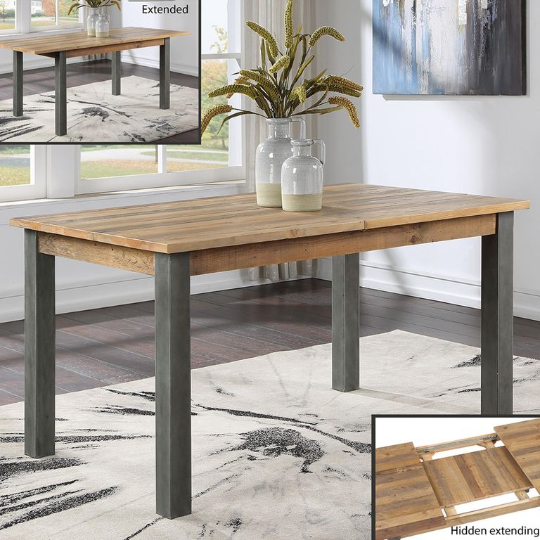 Urban Elegance Reclaimed Wood Extending Dining Table - 6-8 Seater - 150cm-200cm