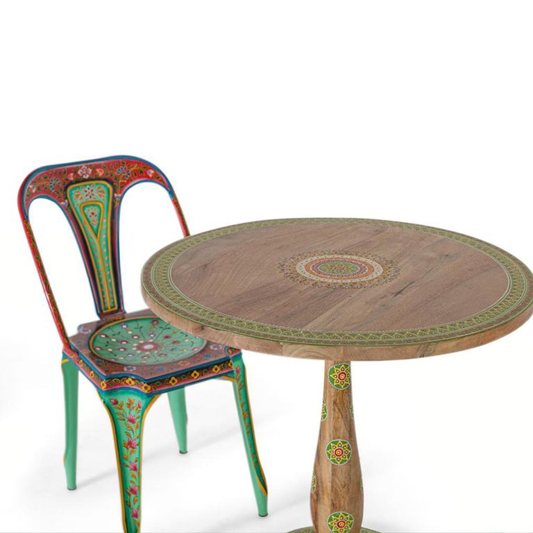 Verbano Dining Table - Mango Wood - 2 Seater - 76cm - Round Pedestal