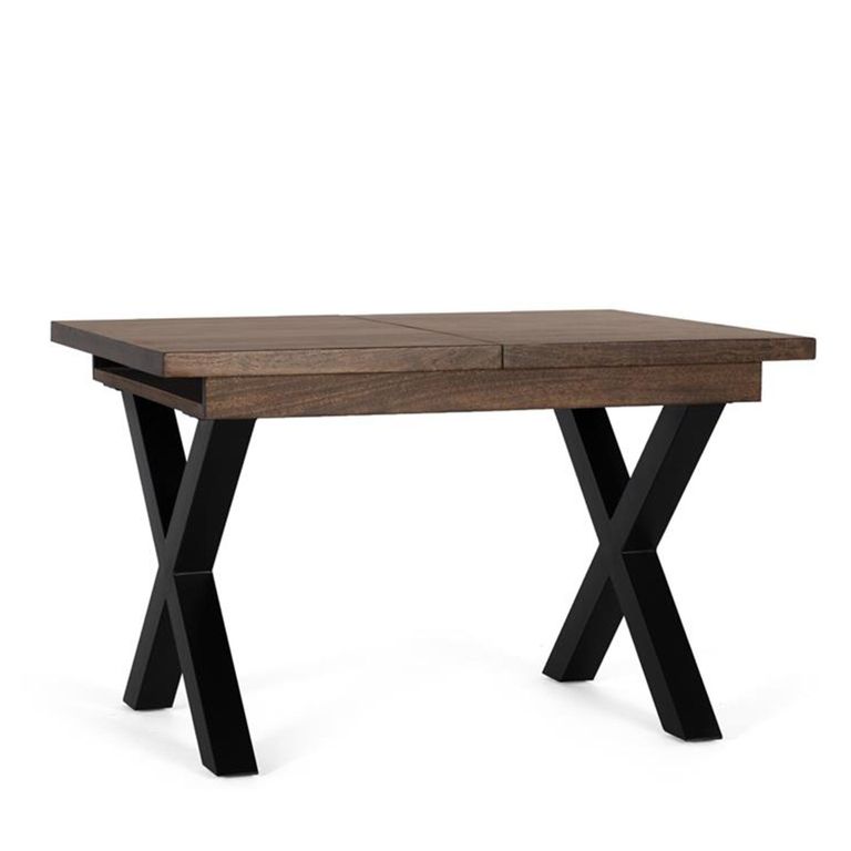 Verona Dining Table - Walnut Mango Wood - 4-6 Seater - 120cm-180cm - Extending