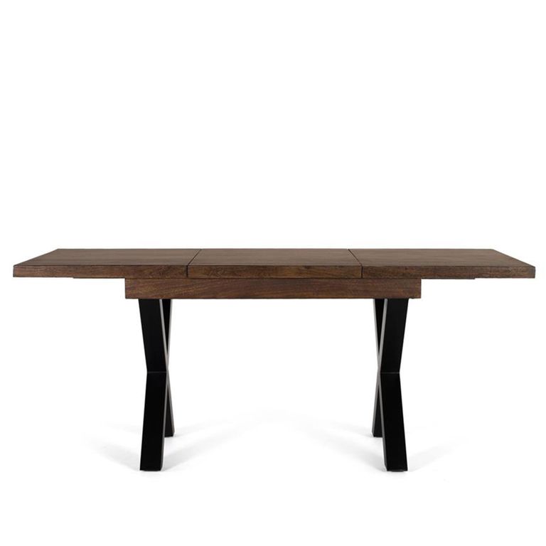 Verona Dining Table - Walnut Mango Wood - 4-6 Seater - 120cm-180cm - Extending