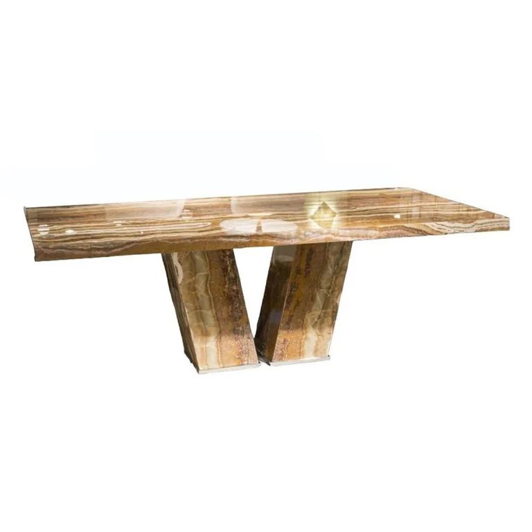 Vertigo Dining Table - Marble with Pedestal Base - Variation Available