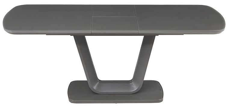 Lazzaro Extending Dining Table - 6 Seater - 160-200cm - Grey Glass Top