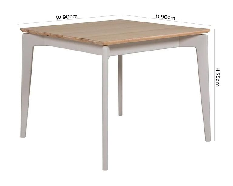 Marlow Dining Table - 2 Seater - 90cm - Cashmere Oak