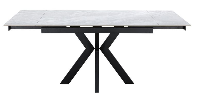 Vida Pearla Grey Ceramic 4-6 Seater Extending Dining Table