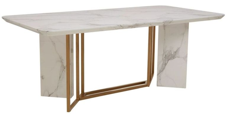 Vieste Dining Table - 8 Seater - 200cm - White Marble