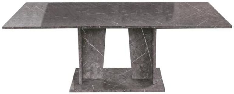 Vittoria Grey Italian 6-8 Seater Extending Pedestal Dining Table