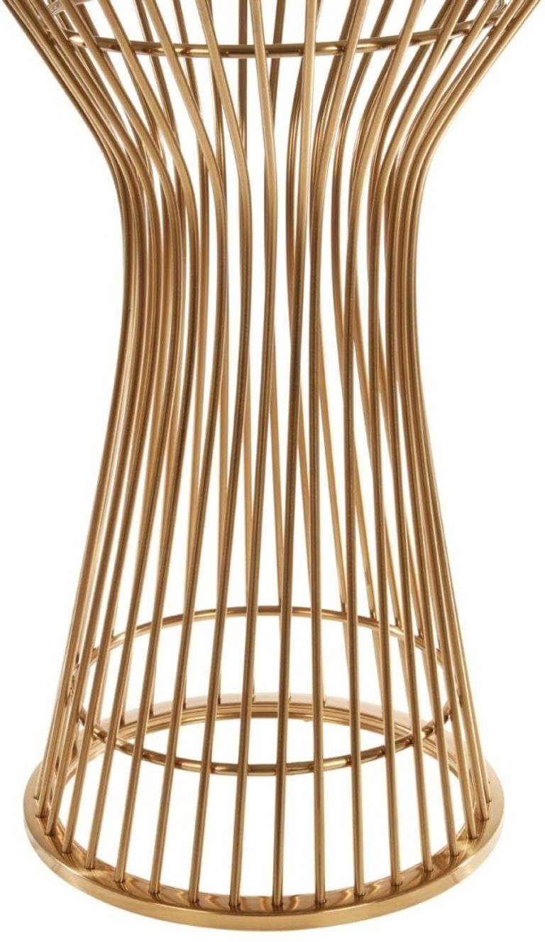 Vogue Dining Table - 2 Seater - Round - Glass with Gold Base