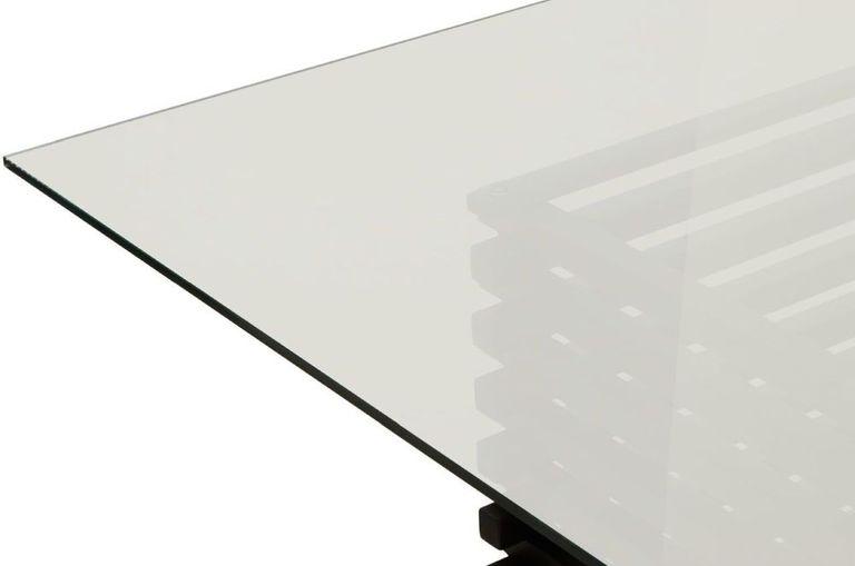 Vogue Dining Table - 8 Seater - 200cm - Glass with Black Base