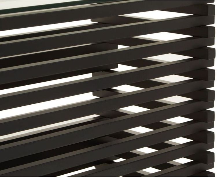 Vogue Dining Table - 8 Seater - 200cm - Glass with Black Base