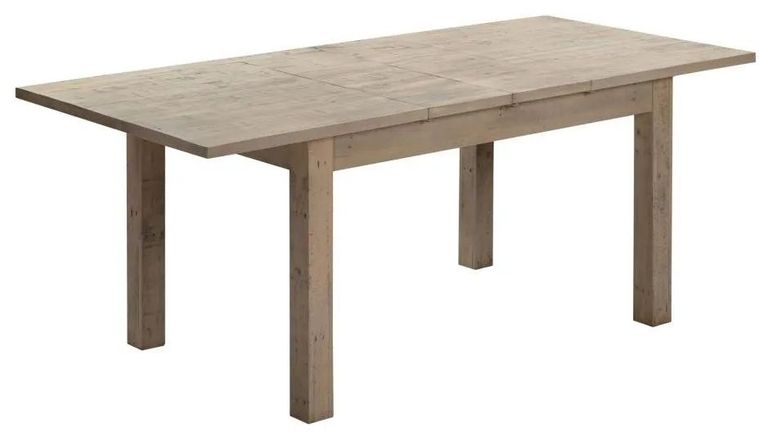 Washed Grey Reclaimed Pine 4-8 Seater Extending Dining Table - 140cm-200cm