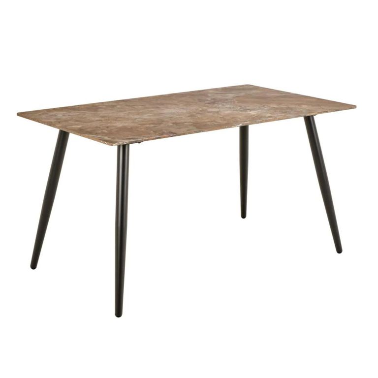 Wicklow Dining Table - 4 Seater - 140cm - Brown Ceramic