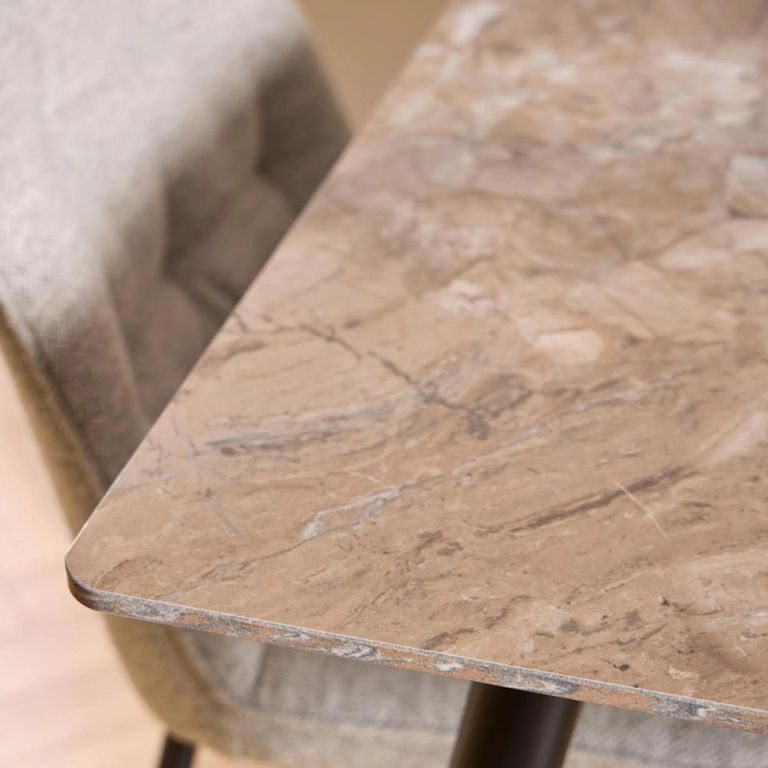 Wicklow Dining Table - 4 Seater - 140cm - Brown Ceramic