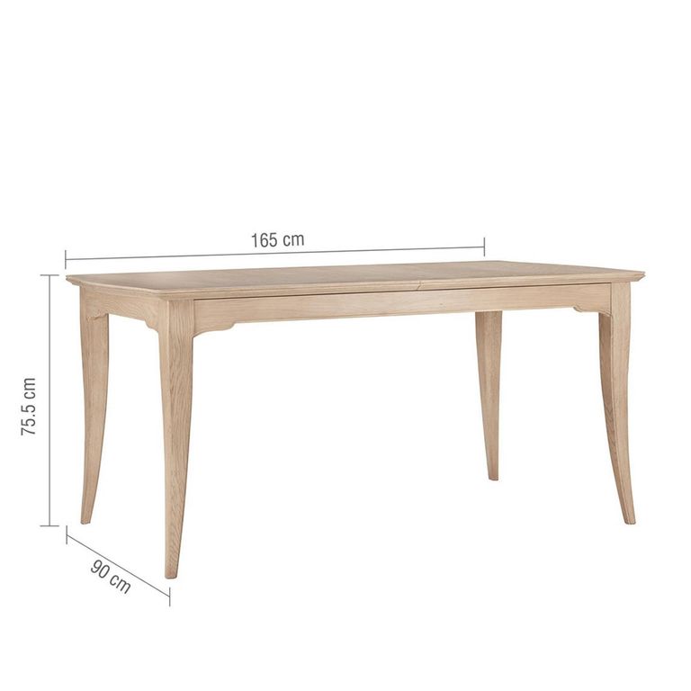 Toulon Extending Dining Table - 165cm-210cm - 6-8 Seater - Oak