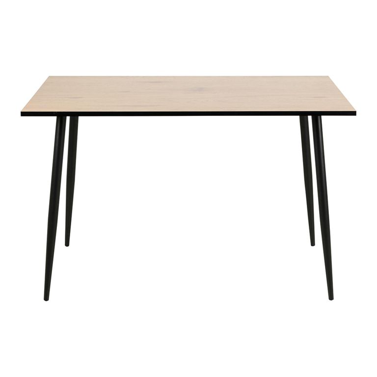 Wilma Dining Table - 4 Seater - 120cm - White Oak and Black