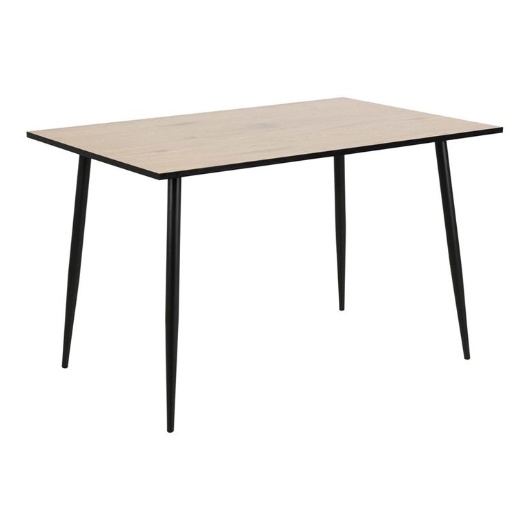 Wilma Dining Table - 4 Seater - 120cm - White Oak and Black