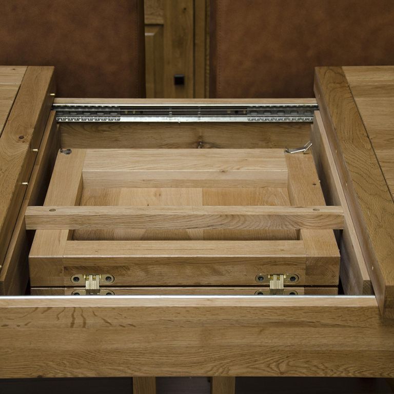 Deluxe Extending Dining Table - 4-6 Seater - 122cm-167cm - Butterfly - Oak