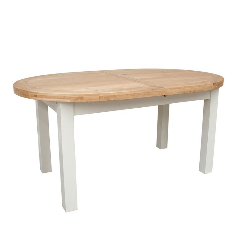 Deluxe Painted Oval Extending Dining Table - 6-10 Seater - 167cm-247cm