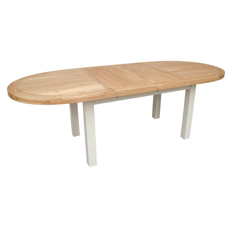 Deluxe Painted Oval Extending Dining Table - 6-10 Seater - 167cm-247cm