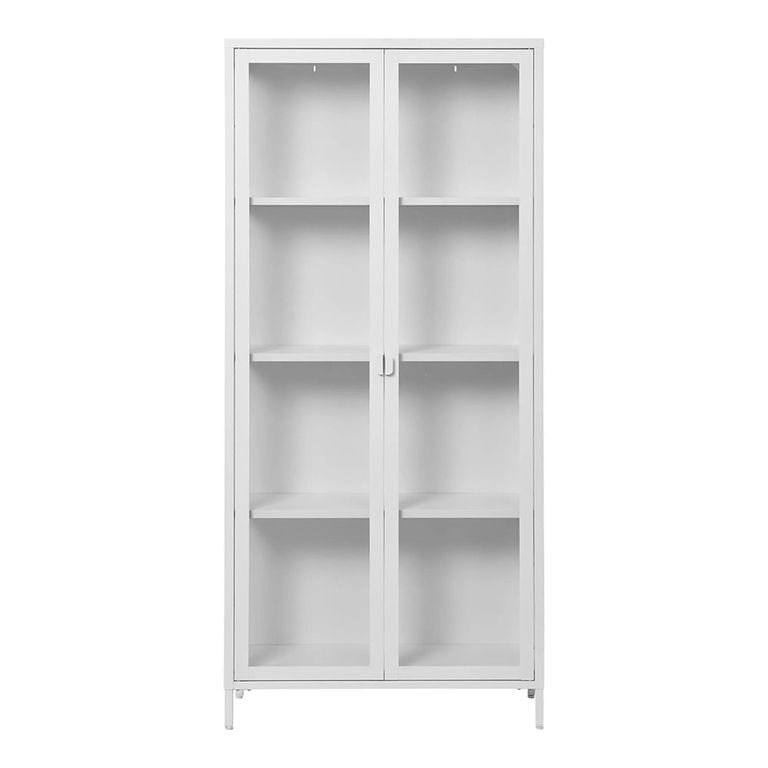Brisbane Display Cabinet - 2 Door - White Metal
