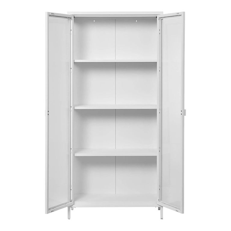 Brisbane Display Cabinet - 2 Door - White Metal