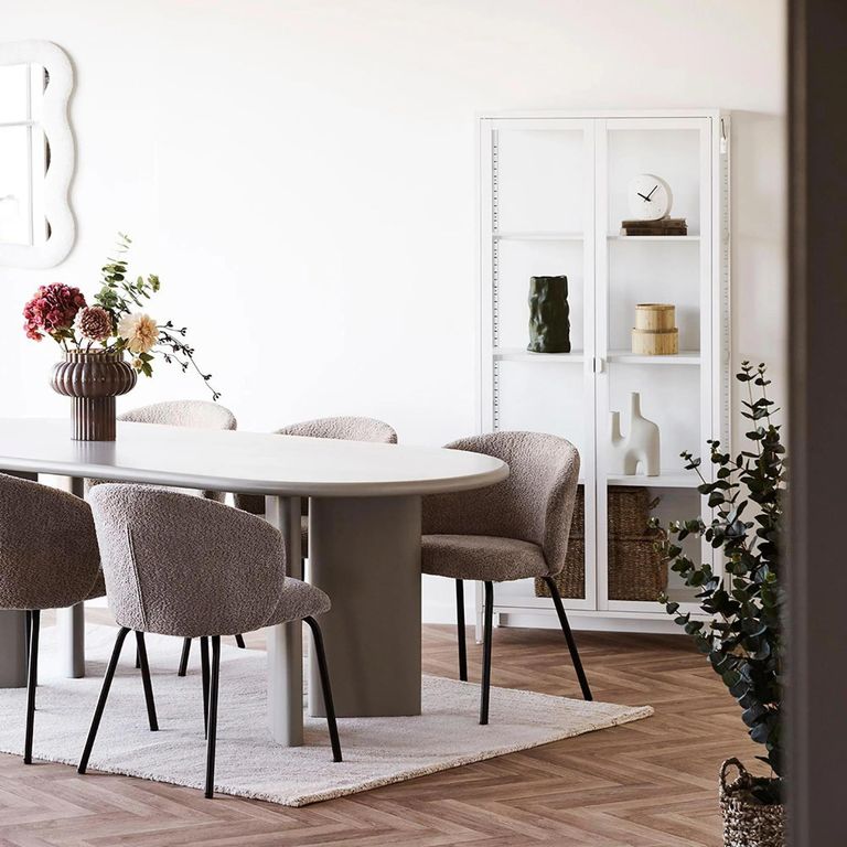 Brisbane Display Cabinet - 2 Door - White Metal