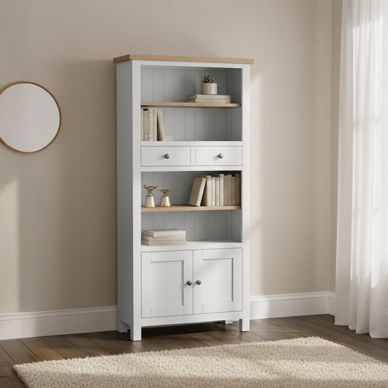 Modern Display Unit - 2 Door - Grey Painted
