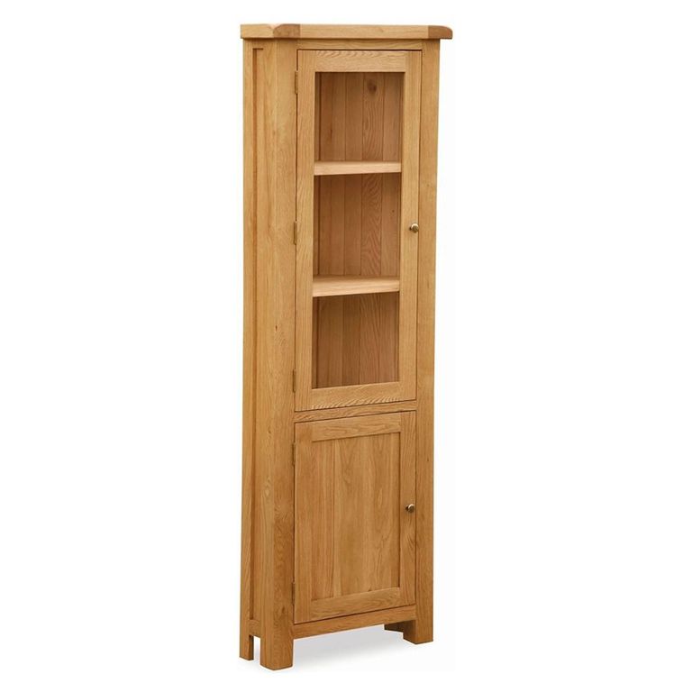 Salisbury Premium Corner Display Cabinet - 2 Door - Oak