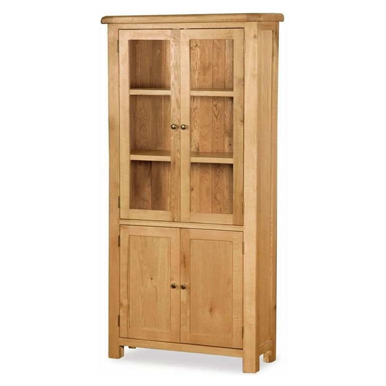 Salisbury Premium Display Cabinet - 4 Door - Oak