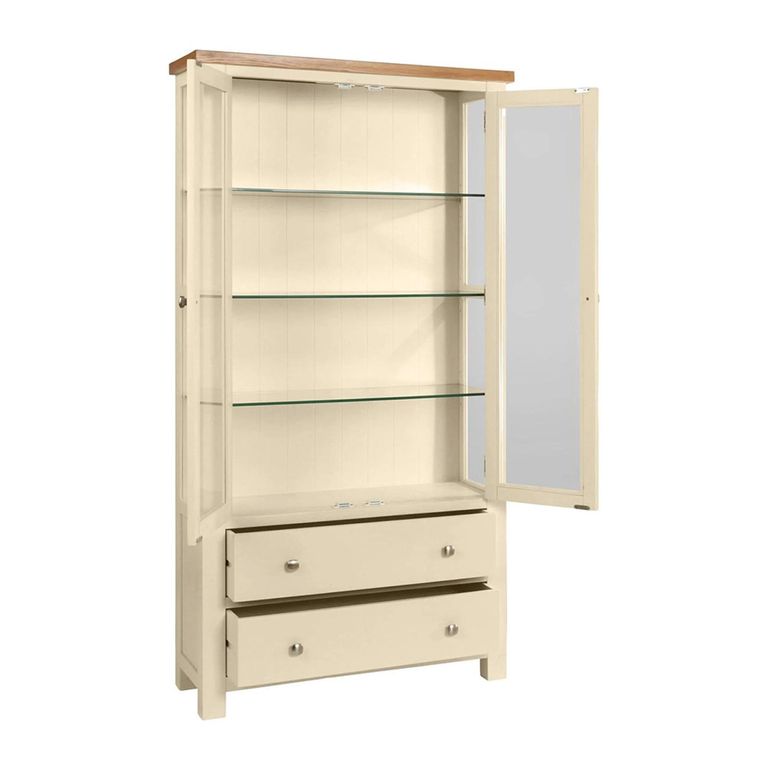 Lundy Display Cabinet - 2 Door - Ivory Painted