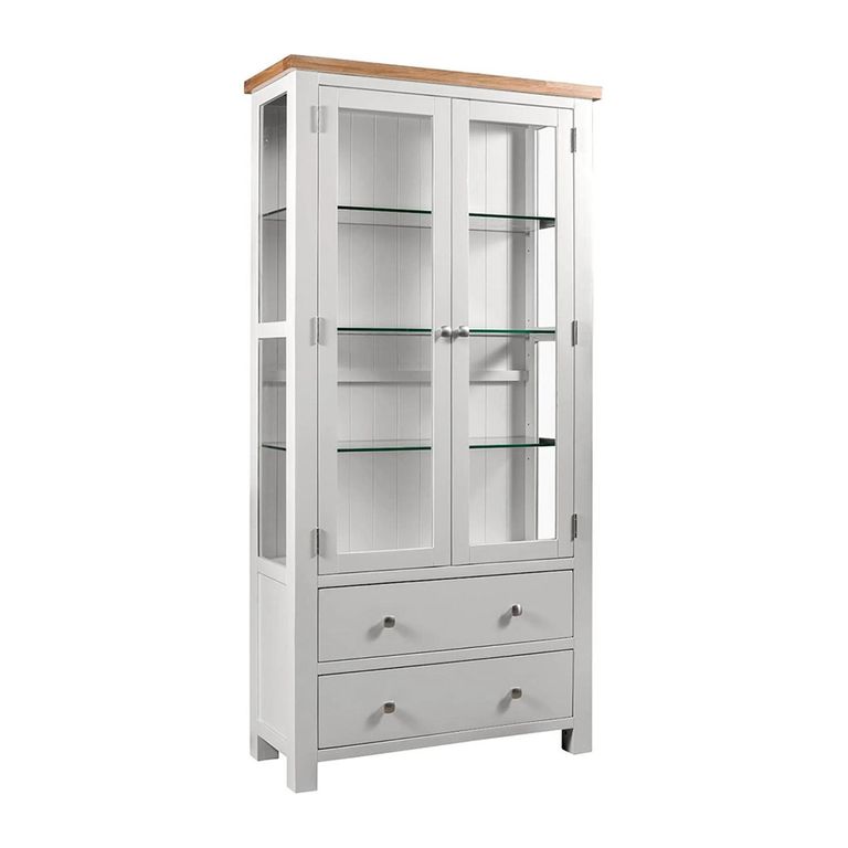 Lundy Display Cabinet - 2 Door - Grey Painted