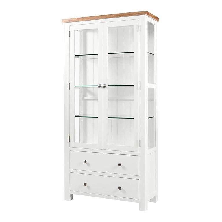 Lundy Display Cabinet - 2 Door - White Painted